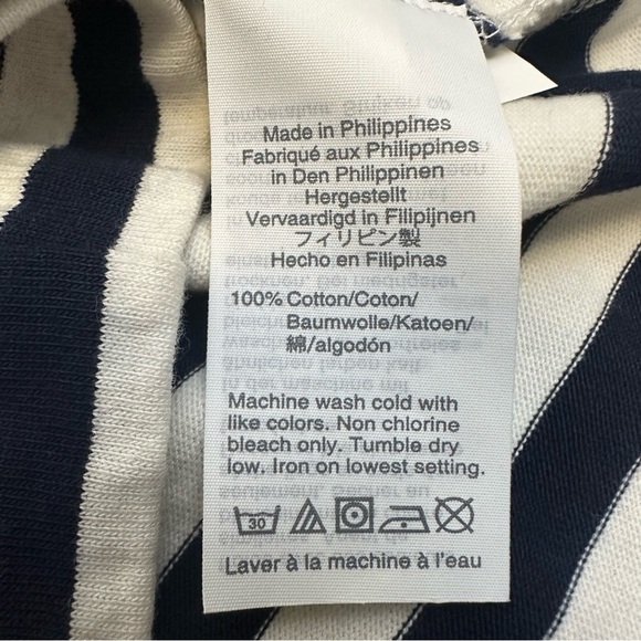 NWT J. Crew Navy and White Striped Midi Pencil Skirt - Picture 9 of 9